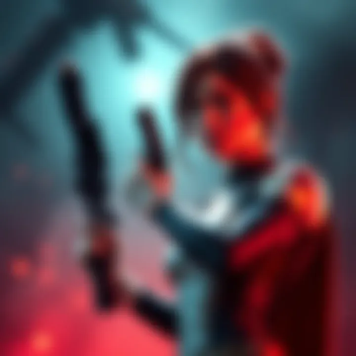Mercy stands confidently holding a gun, showcasing a bold transformation in her character.