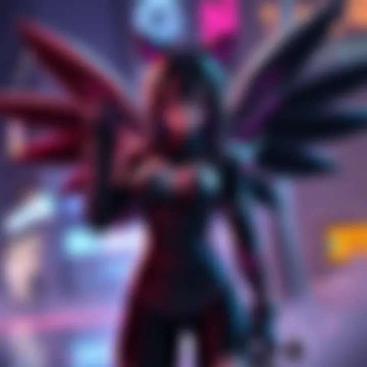 Mercy Black Cat Skin Mercy character in a sleek black cat outfit with playful features, showcasing her new skin design in a gaming environment