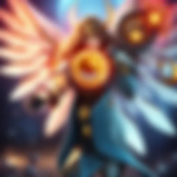 A character resembling Mercy, balancing a weapon and healing staff, representing optimal healing output in a game