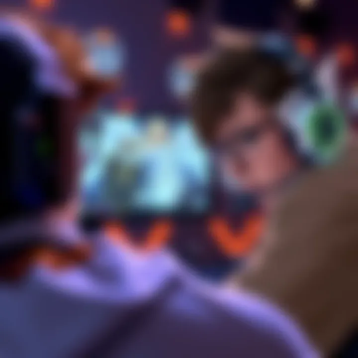 A gamer in a headset shows frustration while playing Overwatch, with Mercy character on the screen, highlighting the challenge of being banned by teammates in competitive play.