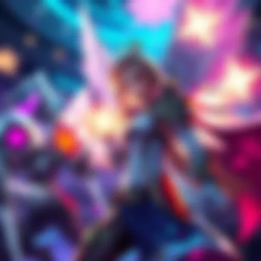 Mercy, a support character, healing teammates in a high-level game lobby with vibrant graphics and action.