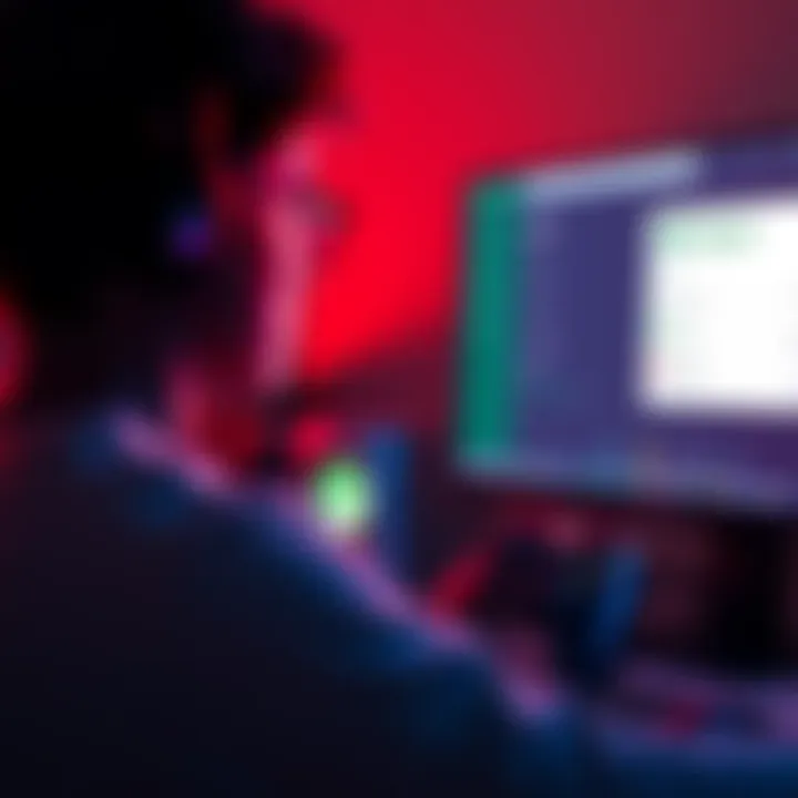 A gamer at a computer screen showing Xbox and Microsoft account settings with different email addresses.