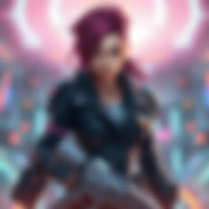 Meryl character from Policenauts in a futuristic setting