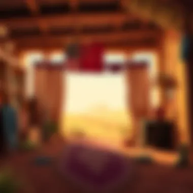 A visual representation of Mesa's heirloom design with mismatched elements, lacking cowboy style, showcasing uncoordinated colors and patterns.