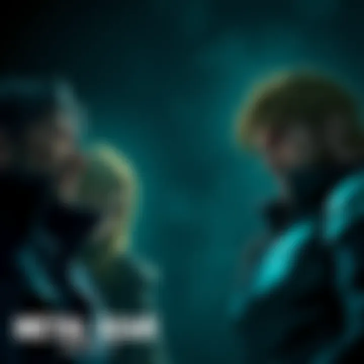 A dramatic scene showing the main characters reflecting on their journey as the game concludes, with emotional expressions and a dark, cinematic background.
