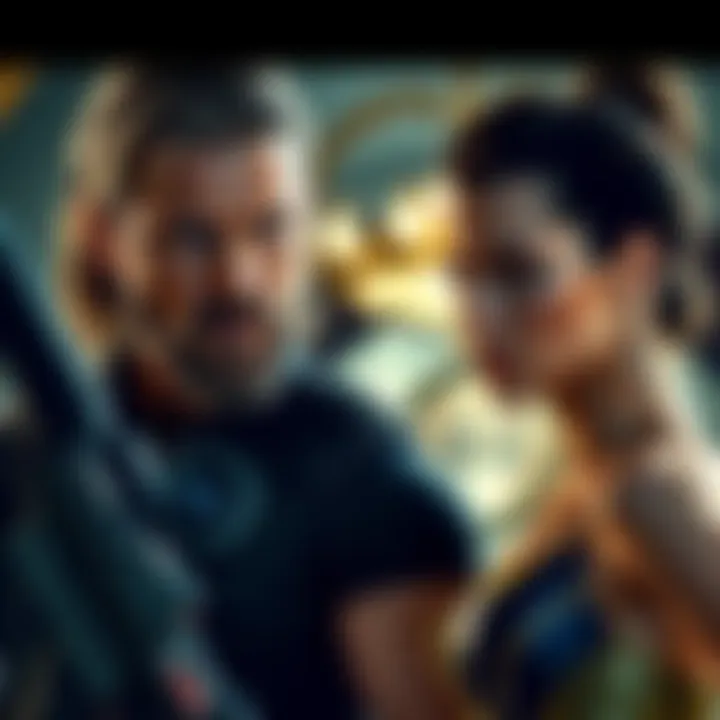 Jared Leto as Solid Snake and Gal Gadot as Meryl in a movie scene