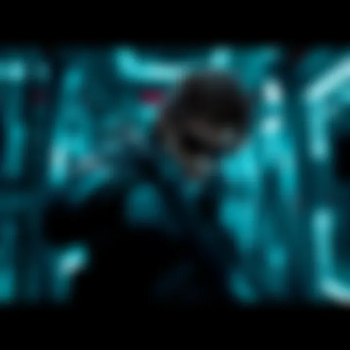 A character from Metal Gear Solid sneaking through a high-tech facility, showcasing stealth gameplay and tactical elements.