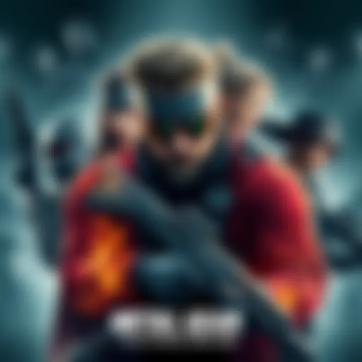 A visual representation of characters from the Metal Gear Solid video game series, showcasing key figures and elements from the games.