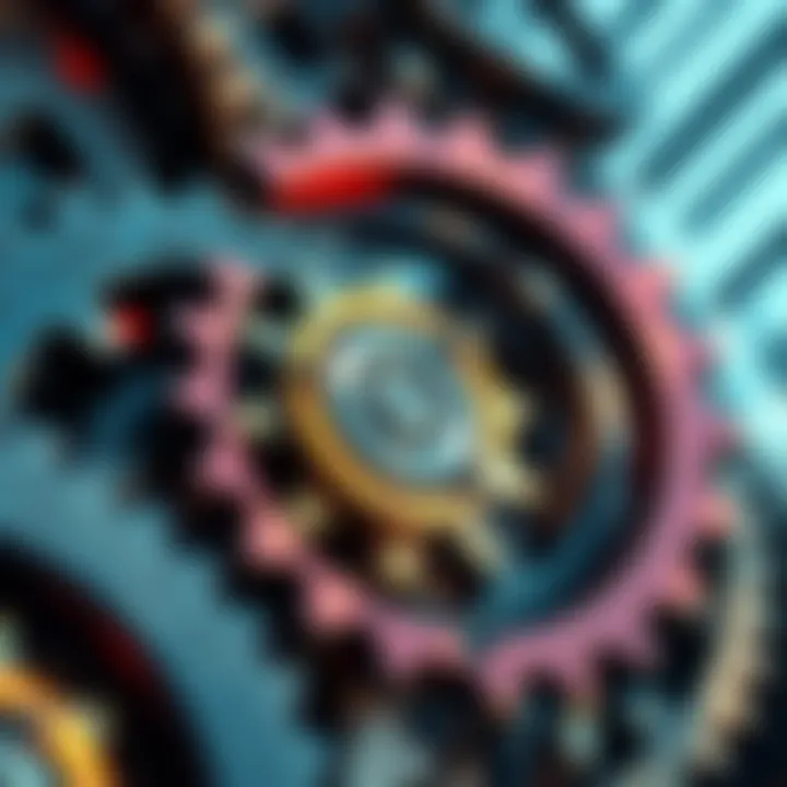 Close-up view of sturdy metal gears used in the clocktower's mechanism