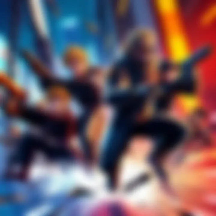 Characters from Metal Gear in a dynamic scene representing Japanimation style