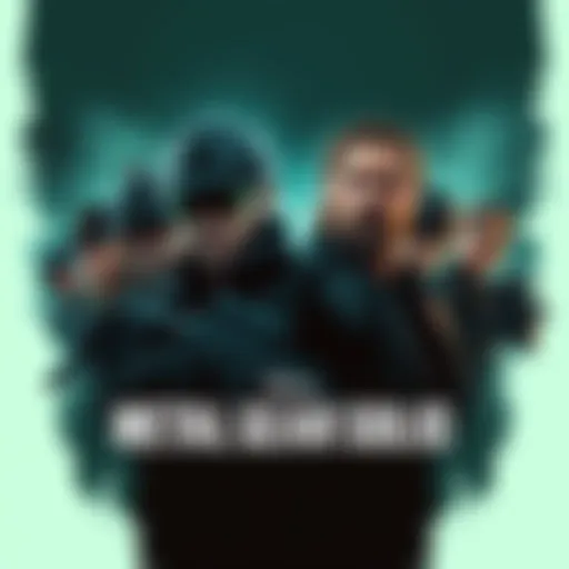 A scene showing iconic characters from Metal Gear Solid in a tense mission setting with a military backdrop.