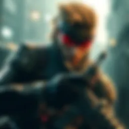Metal Gear Solid Game Scene A scene from Metal Gear Solid showing a soldier in stealth mode, showcasing the game's tactical elements and dramatic vibe.