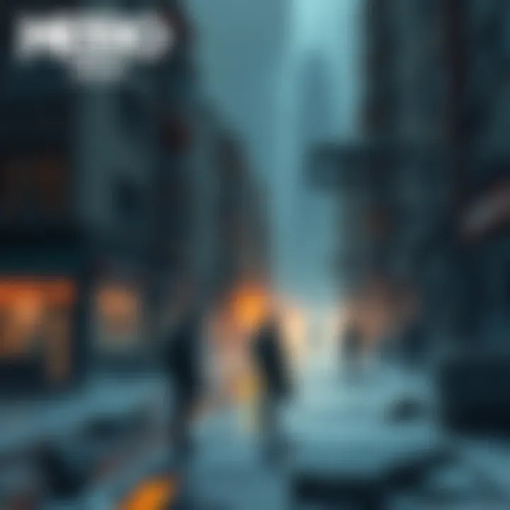 A detailed illustration capturing a scene from Metro 2035, showcasing a post-apocalyptic urban environment with characters exploring their surroundings.