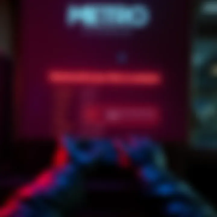 A player frustrated by not being able to access Metro Exodus DLC on the main menu. The screen shows options but displays a notification indicating content is not available.