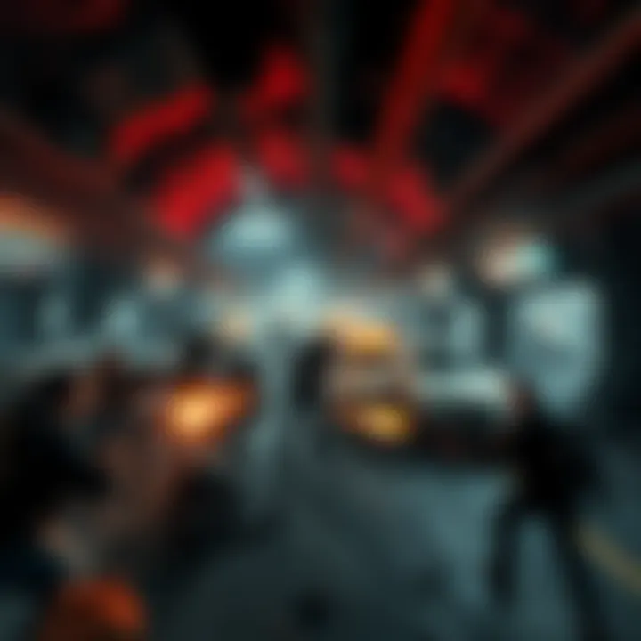 Metro 2039 Battle Against Government A scene depicting a fierce battle in a dystopian underground world, featuring diverse factions like Hanza and bandits fighting against oppressive forces, with dark tunnels and urban decay in the backg...