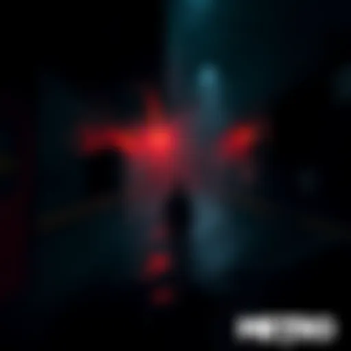 A character exploring a dark, tense environment in the first Metro game with shadows and eerie lighting.