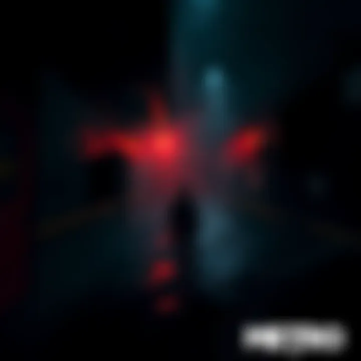 A character exploring a dark, tense environment in the first Metro game with shadows and eerie lighting.