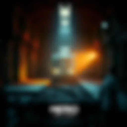 A scene from the Depot level in Metro: Last Light showing a dark, abandoned train station with shadows and atmospheric lighting.