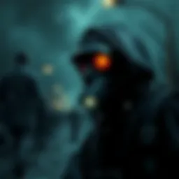 Artwork of a dark, post-apocalyptic Moscow with a lone soldier in a gas mask, highlighting the gripping atmosphere of Metro: Last Light.
