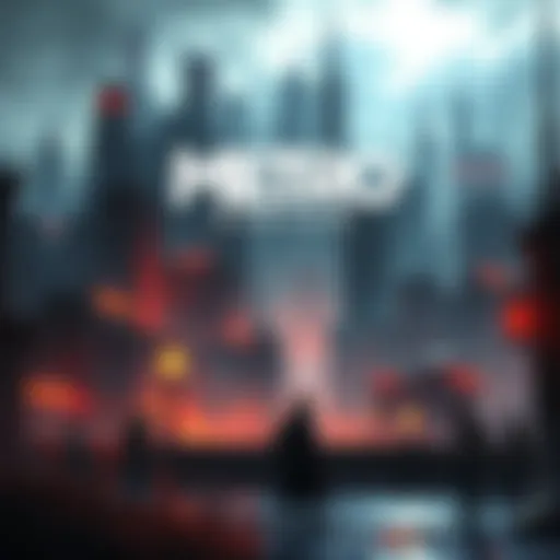 Cover illustration featuring a dark, post-apocalyptic cityscape with characters exploring the depths of the Metro universe.