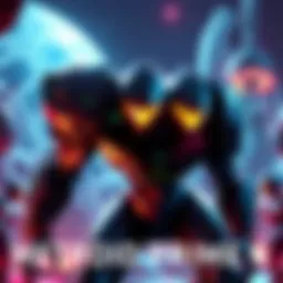 A screenshot from Metroid Prime 4 showcasing design elements reminiscent of Halo, featuring vibrant colors and sci-fi scenery.