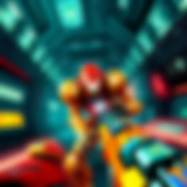 A player controlling Samus in a futuristic setting, showcasing the action and gameplay of Metroid Fusion's Level 10.