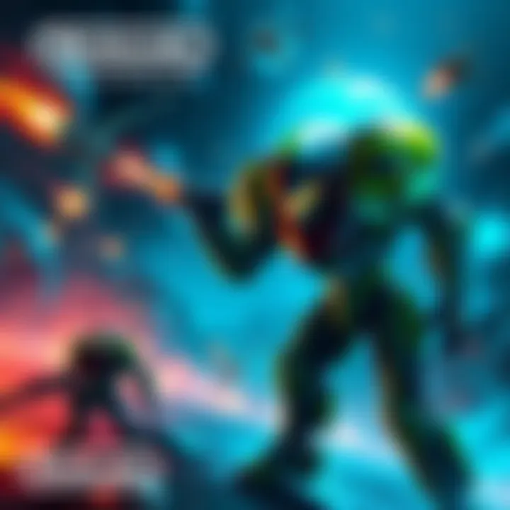 Metroid Ravenous Gameplay Reveal A screenshot from Nintendo Direct showing gameplay of Metroid Ravenous with action scenes and characters in a sci-fi setting