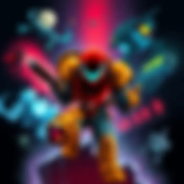 Metroidvania Game Elements A collage showcasing gameplay, storytelling, and level design in a Metroidvania game