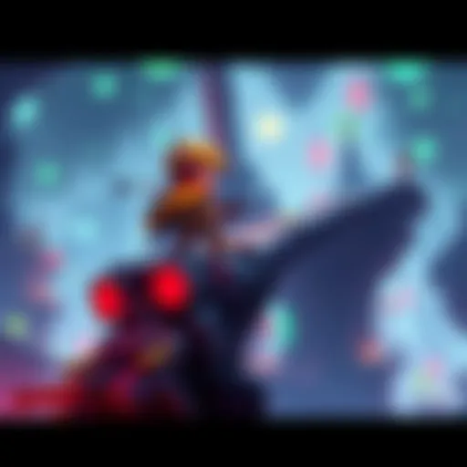 A character exploring a vibrant game world with platforms and obstacles, showcasing typical Metroidvania elements like jumping and combat.