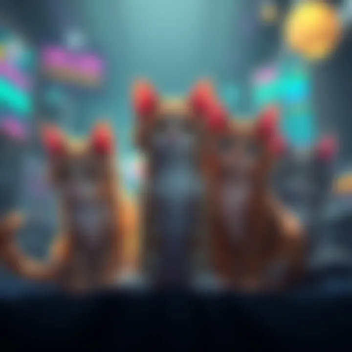 A screenshot showing penalties for repeated saves in Mewgenics gameplay, featuring cats with visible debuffs and players making strategic choices.