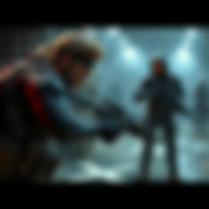 A player character from Metal Gear Solid 4 uses stealth tactics to approach an enemy without causing harm, showcasing the non-lethal strategy in action.