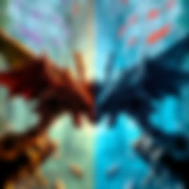 Side-by-side image of MH Wilds and its predecessor showing gameplay elements and graphics differences.