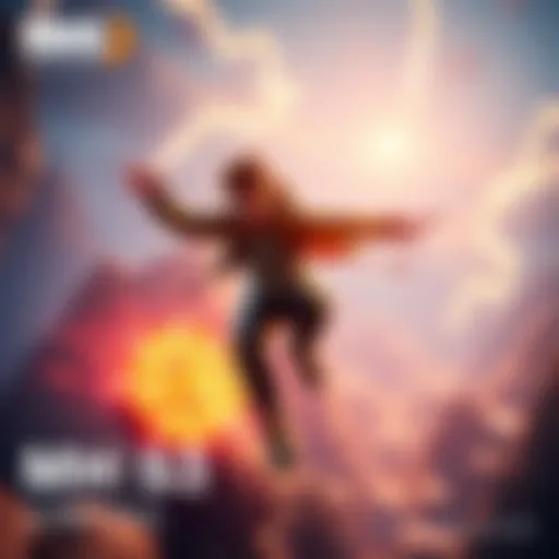 A character performing an exciting jump in MHS3, showcasing new gameplay mechanics with vibrant surroundings.