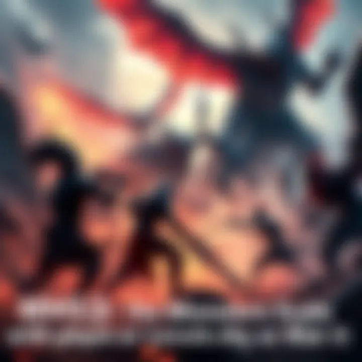 A group of players engaged in combat with various monsters, showcasing the game's action and level dynamics.