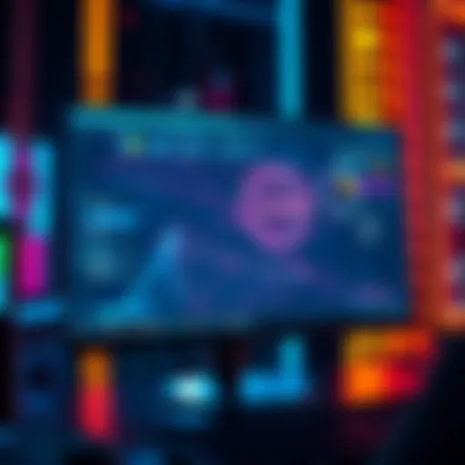 A computer screen displaying Windows 11 features with AI graphics overlay