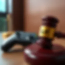 Judge's gavel next to Xbox controller symbolizing Microsoft's court loss over a hacked account restoration