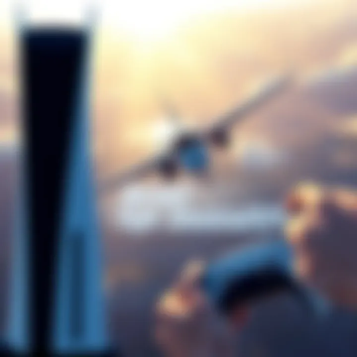 PlayStation 5 showing Microsoft Flight Simulator 2024 Beta with VR support and career mode unlocked
