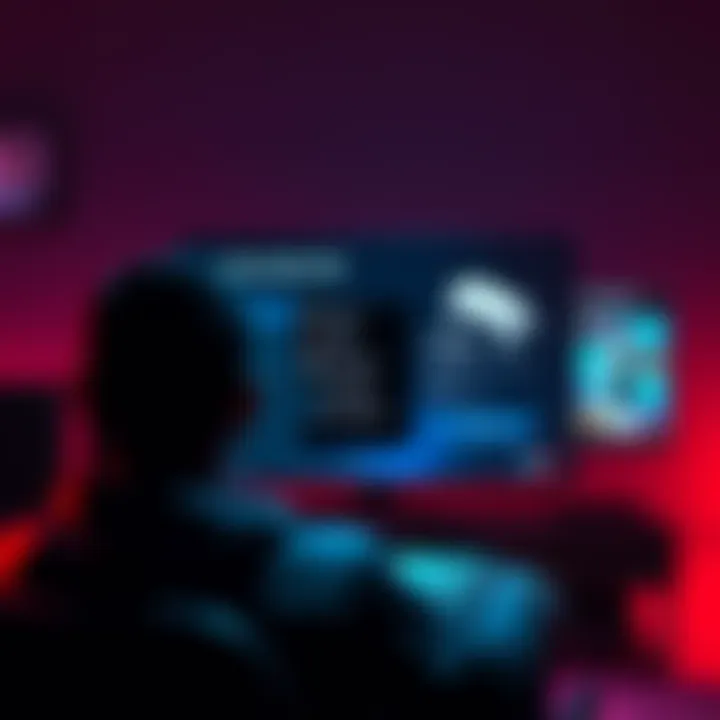 A player looking at a community hub instead of a game launch screen on a console.