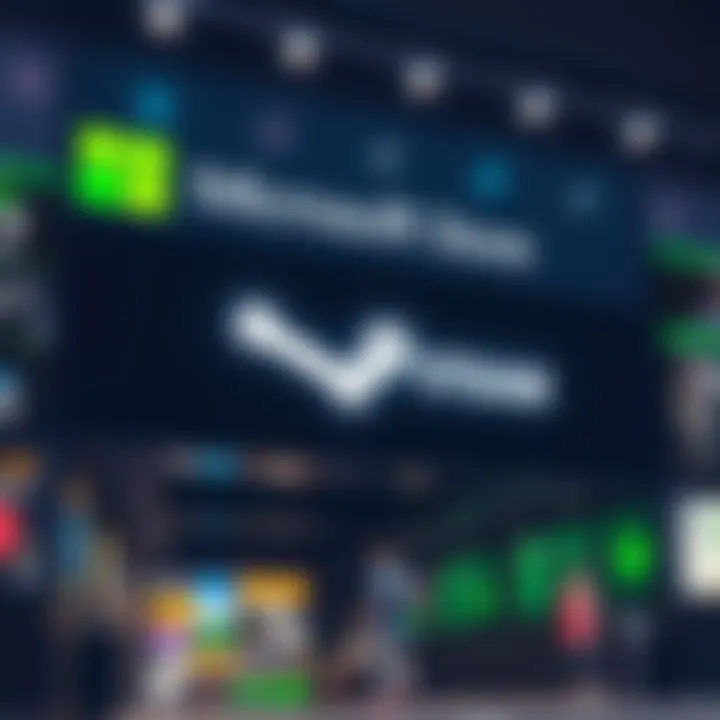 A representation of the Microsoft Store featuring the Steam logo, indicating potential integration for Xbox gaming.