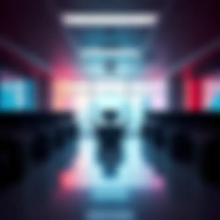 An office setting showing an empty Xbox workspace, with chairs and desks left behind, representing job cuts at Microsoft.