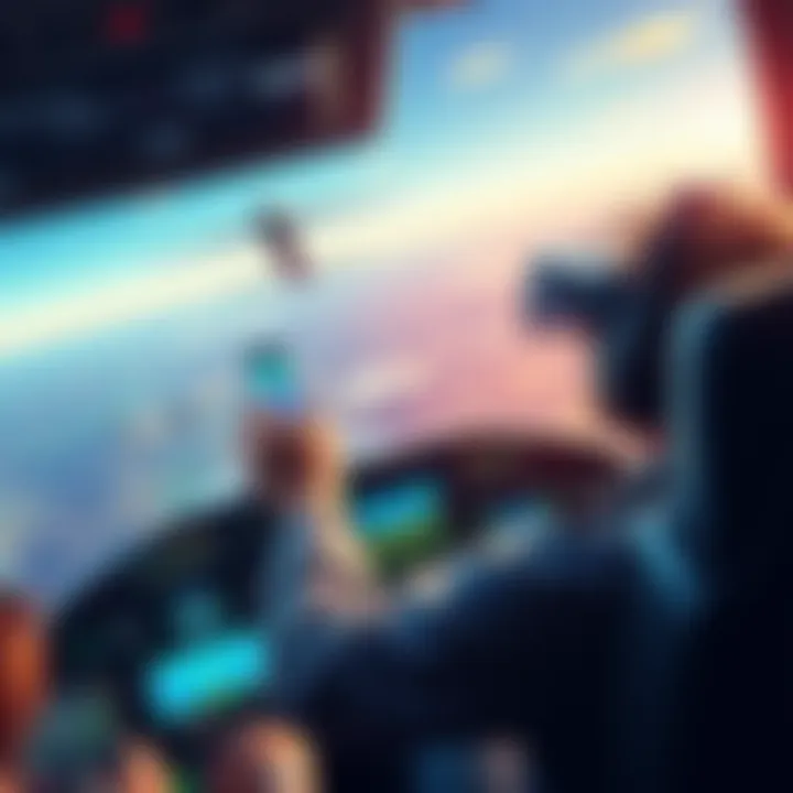 A gamer using VR headset to play Microsoft Flight Simulator with flight controls in view