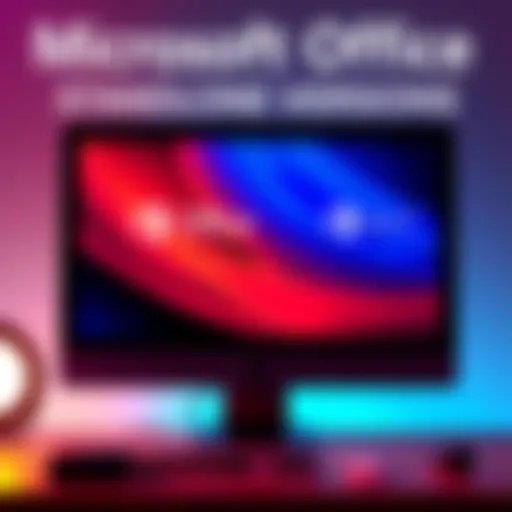 A computer screen showing Microsoft Office 2019 and Office 2021 options for purchase, highlighting standalone licenses available for users.