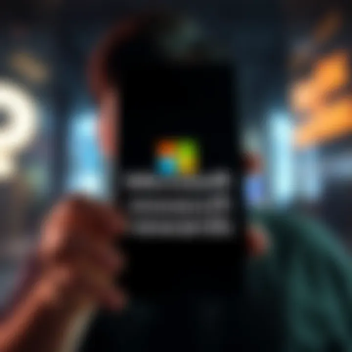 A smartphone displaying the Microsoft Rewards logo with a questioning look in the background, reflecting concerns over the value after Amazon gift card removal.