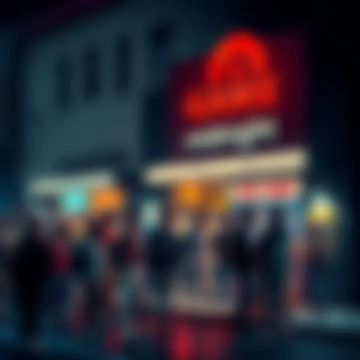 Gamers lined up outside a store at midnight eagerly waiting to buy the latest video game and celebrate releases together