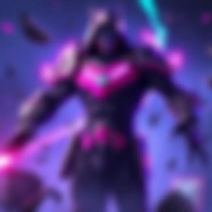 Vibrant concept art showcasing new designs for Void Venture and Sigma skins in the game.