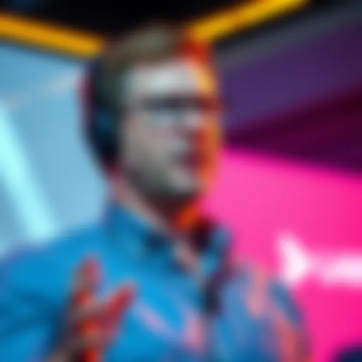 Mikael Kasurinen, game director, showcasing his Finnish accent during a presentation