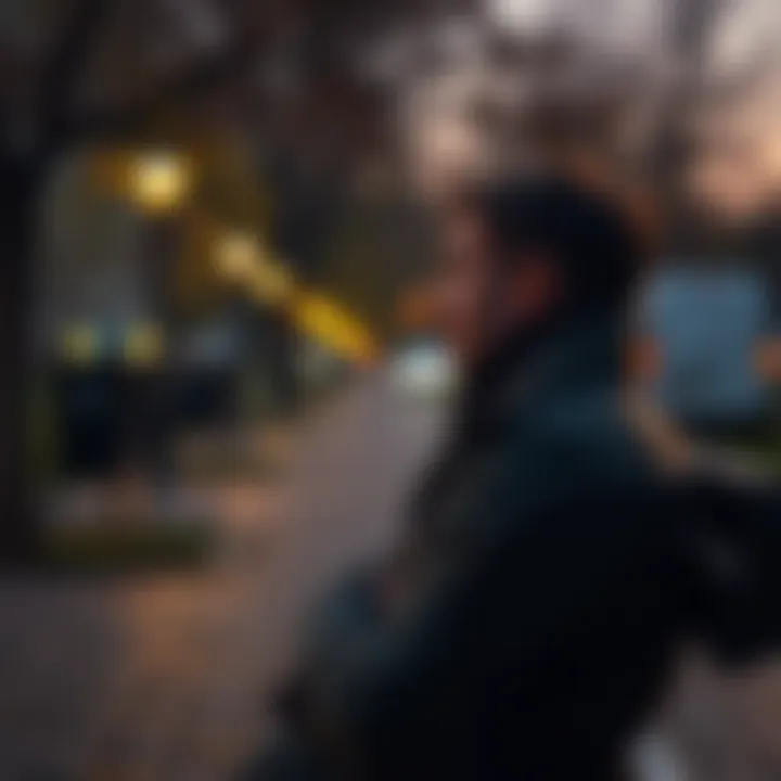 A heartbroken man named Mike sits alone on a park bench, gazing into the distance with a tear in his eye after Jessica chooses Emily over him.
