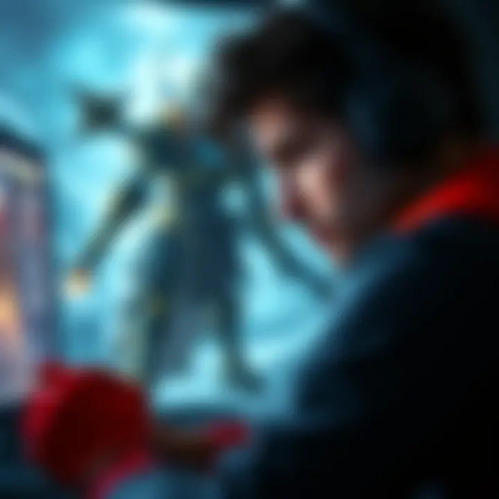 Mike Ybarra playing Death Stranding 2 Mike Ybarra focuses on his screen while playing Death Stranding 2, showcasing intense gameplay and graphics
