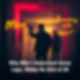 Mike stands in a dimly lit basement, holding a gun and looking conflicted while watching Emily, who appears calm and uninfected, creating tension in the scene.