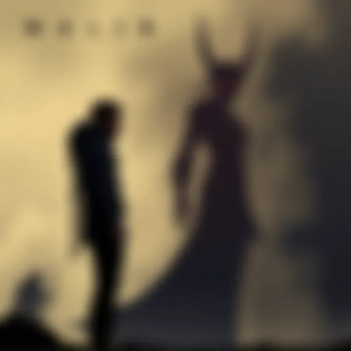 Miles stands with a shadowy figure representing the Walrider, showing a tense moment of transformation.